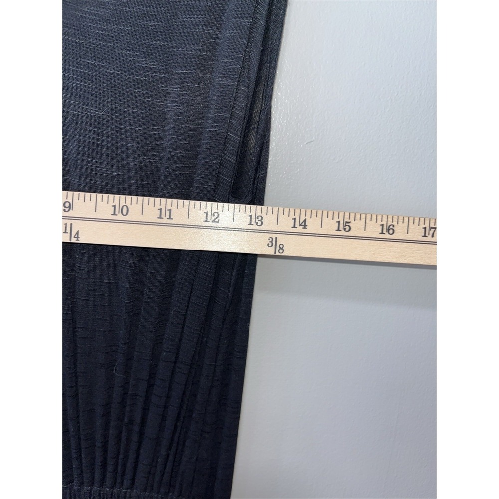 Tommy Bahama Stretch Slub Knit V-neck Maxi Dress Tiered Beach Coverup Black S - Picture 8 of 13